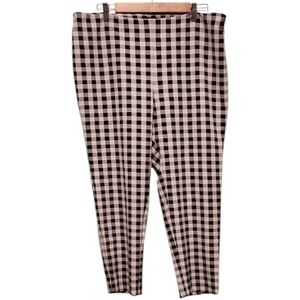 Liz Claiborne Career Petite Black, Gray and White Checkered Pants 16P